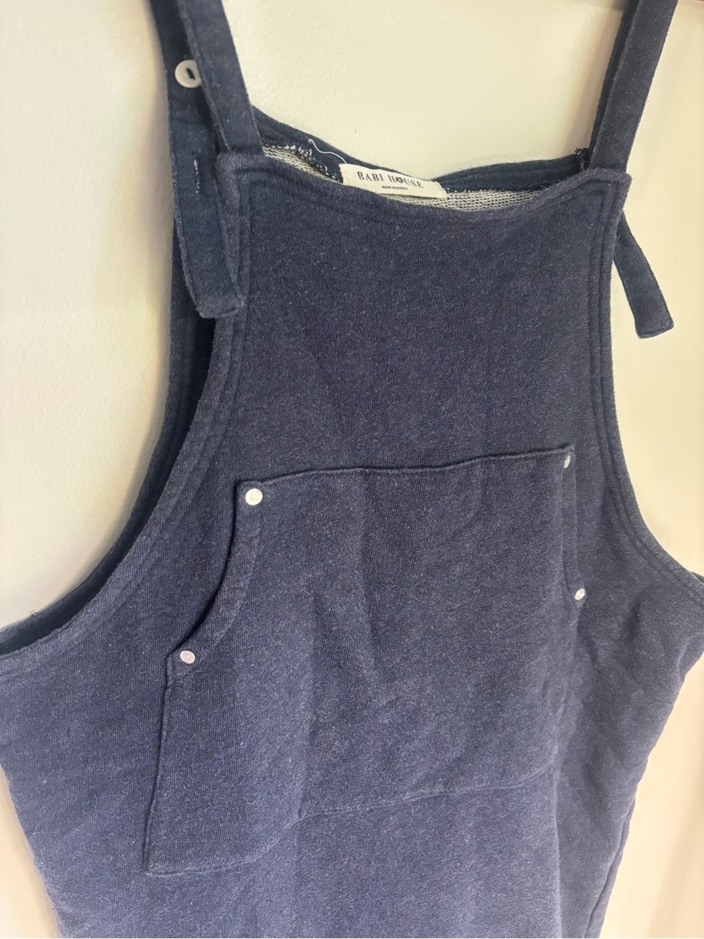 Bank House Made In Korea Sweater Navy Blue Pinafore Dress - Picture 4 of 6